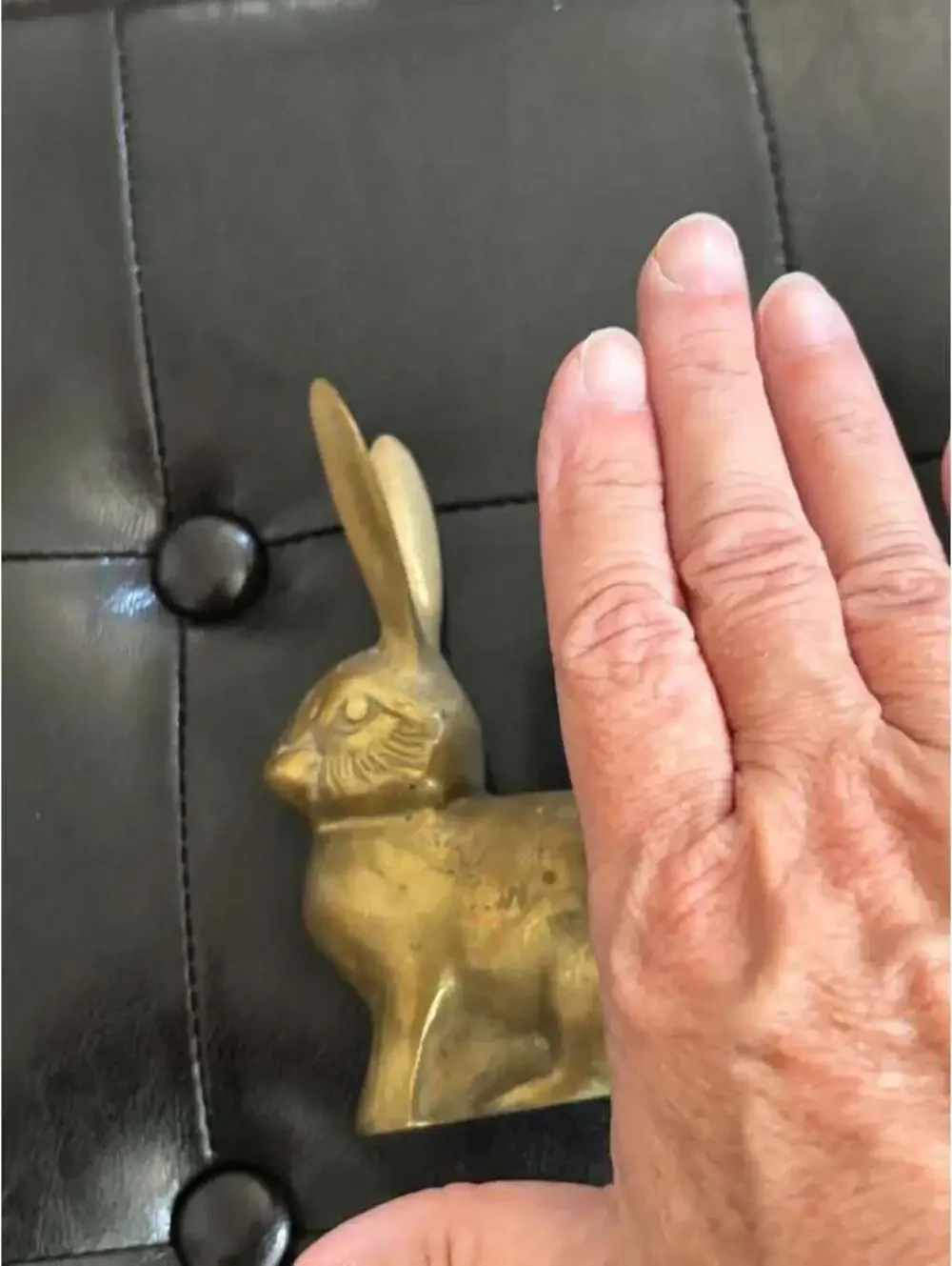Vintage Brass Rabbit Figurine